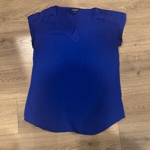 Express Women's Royal Blue V-Neck Blouse